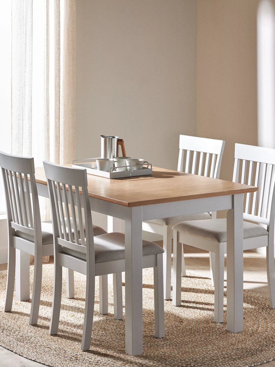 John Lewis Wilton 4-6 Seater Extending Dining Table, Linen