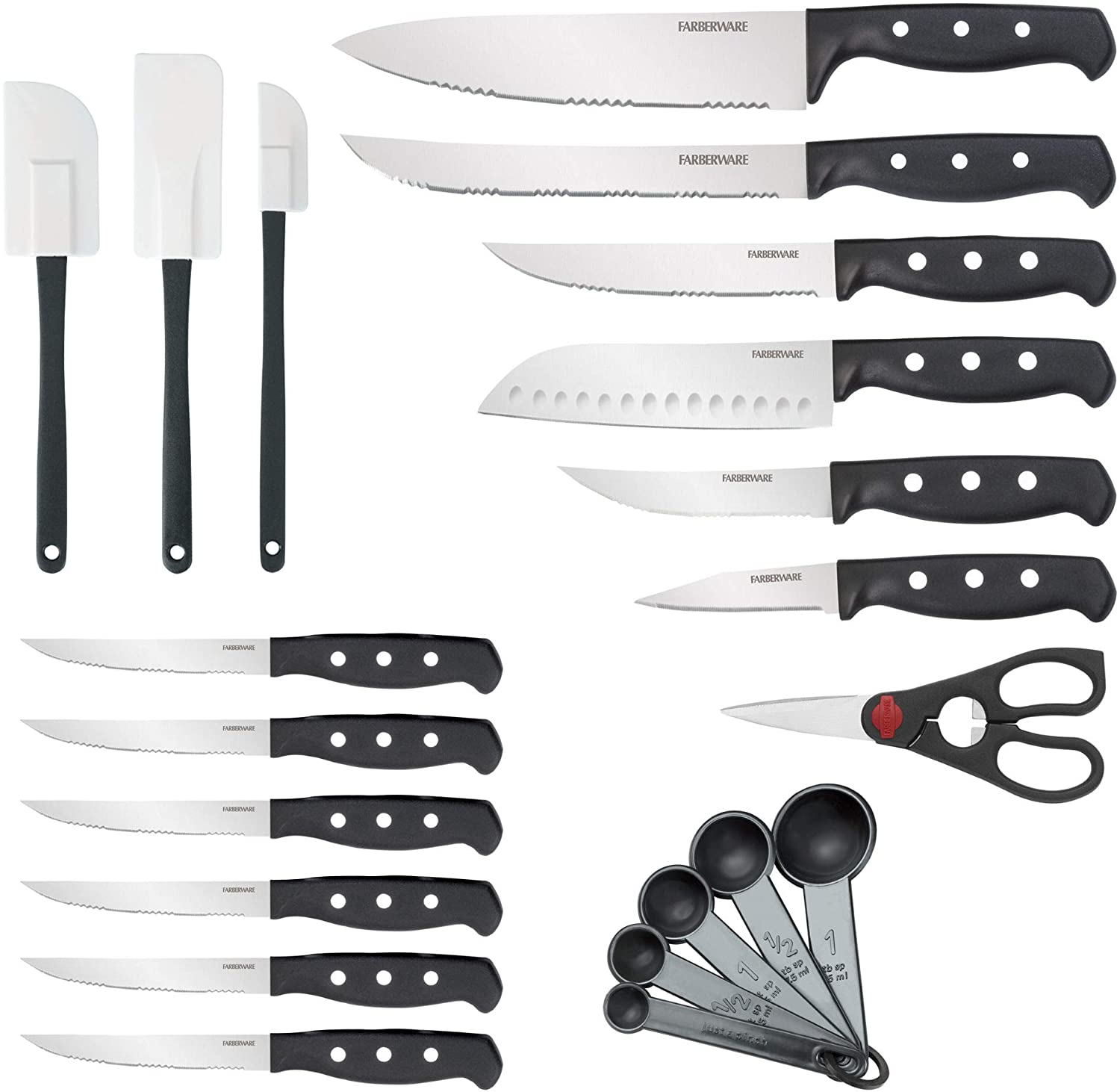 Lifetime Brands 261932 22 Piece Farberware Stainless Steel Cutlery Set