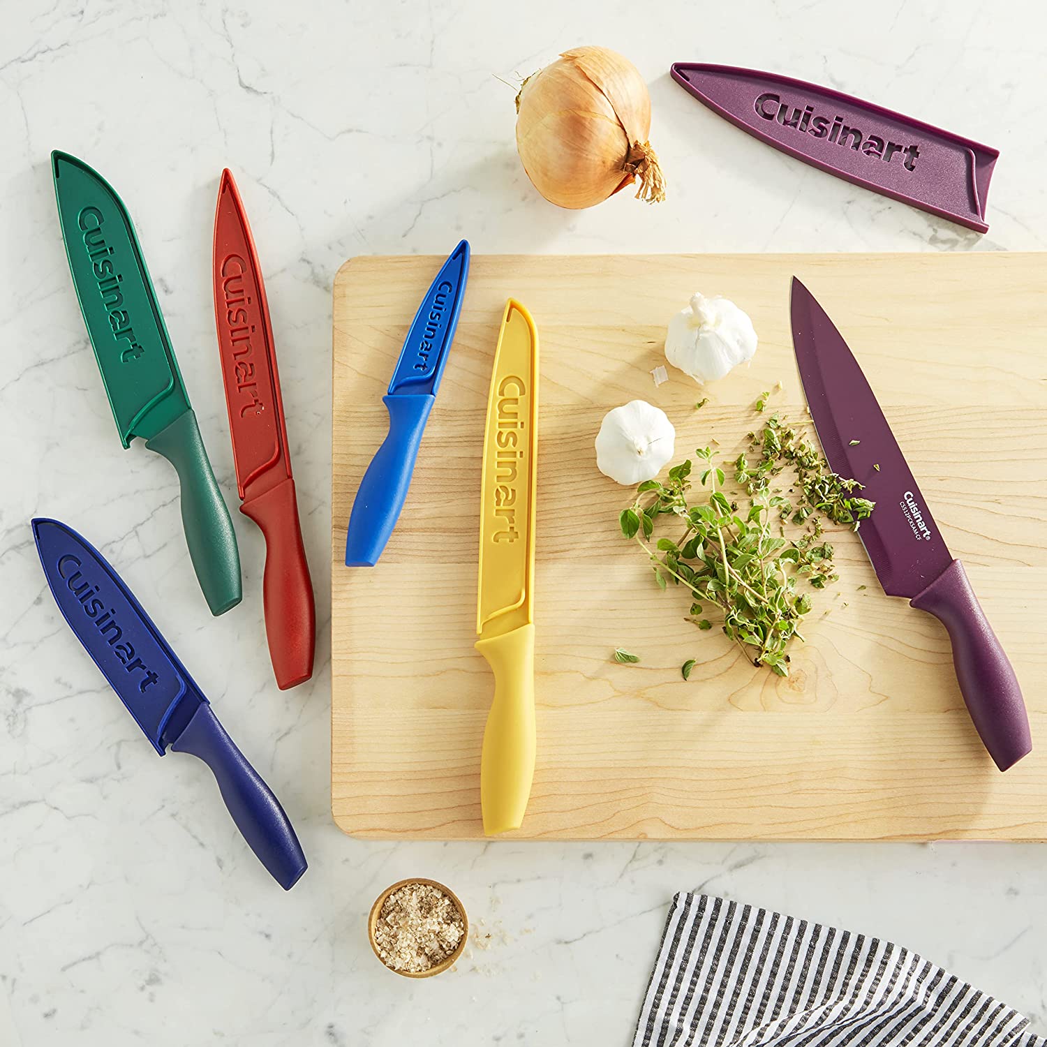 Cuisinart 6pc Printed Color Knife Set, Geometric, C55-6pcsg